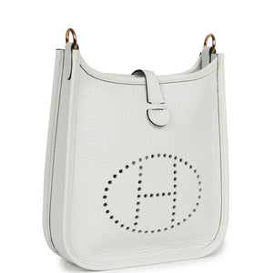 Hermès Evelyne TPM New White Clemence Gold Hardware
