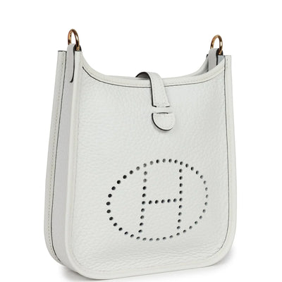 Hermès Evelyne TPM New White Clemence Gold Hardware