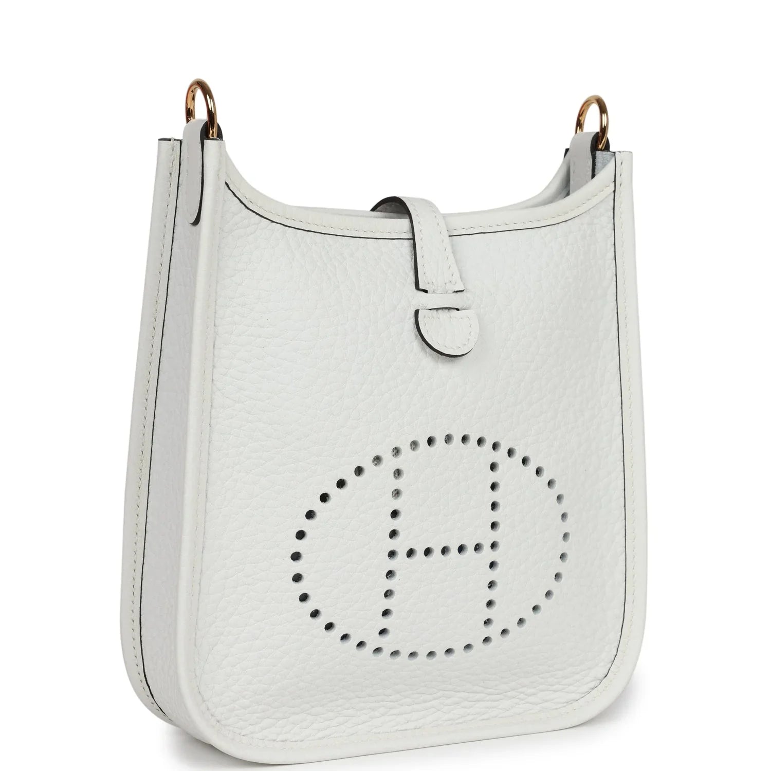 Hermès Evelyne TPM New White Clemence Gold Hardware