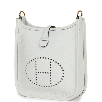 Hermès Evelyne TPM New White Clemence Gold Hardware