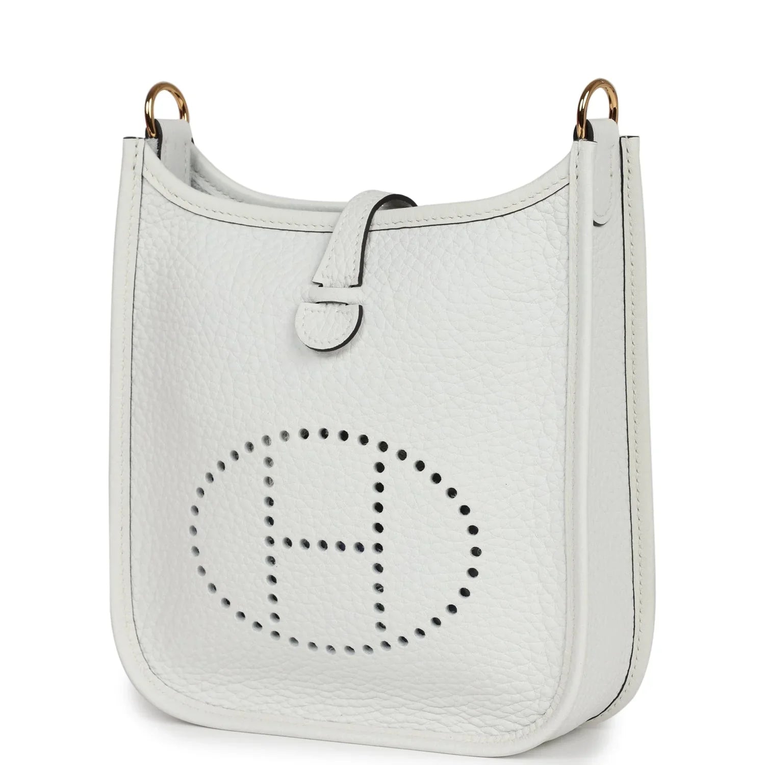 Hermès Evelyne TPM New White Clemence Gold Hardware