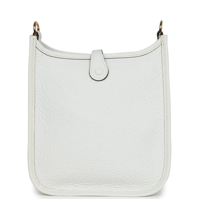 Hermès Evelyne TPM New White Clemence Gold Hardware