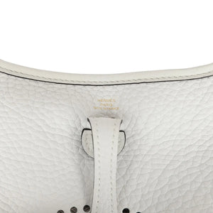 Hermès Evelyne TPM New White Clemence Gold Hardware