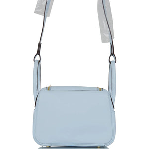 Hermès Mini Lindy Bleu Brume Swift Gold Hardware