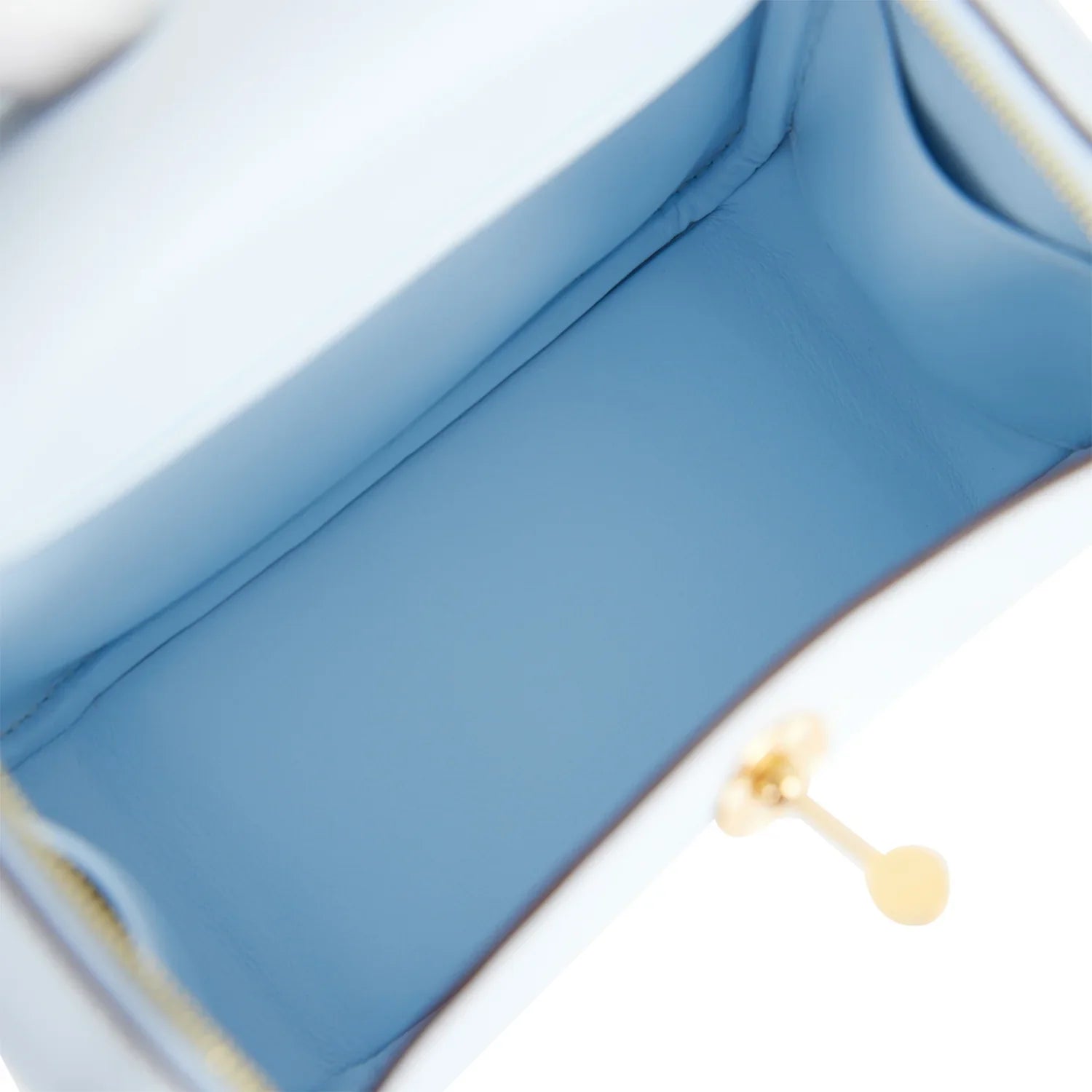 Hermès Mini Lindy Bleu Brume Swift Gold Hardware