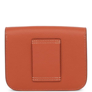 Hermès Constance Slim Wallet Brique Evercolor Palladium Hardware