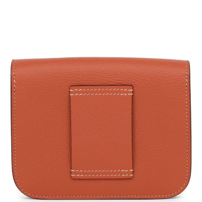 Hermès Constance Slim Wallet Brique Evercolor Palladium Hardware