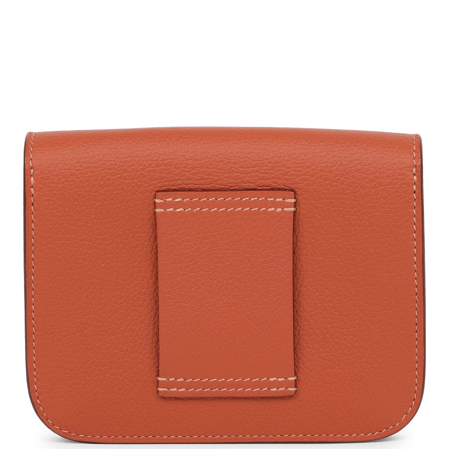 Hermès Constance Slim Wallet Brique Evercolor Palladium Hardware