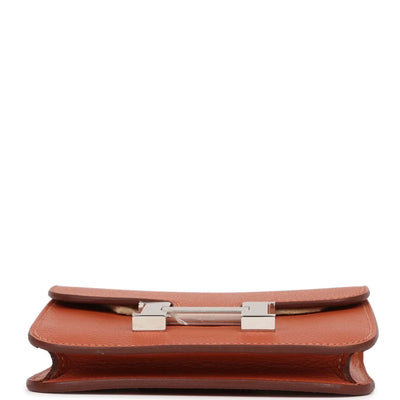 Hermès Constance Slim Wallet Brique Evercolor Palladium Hardware