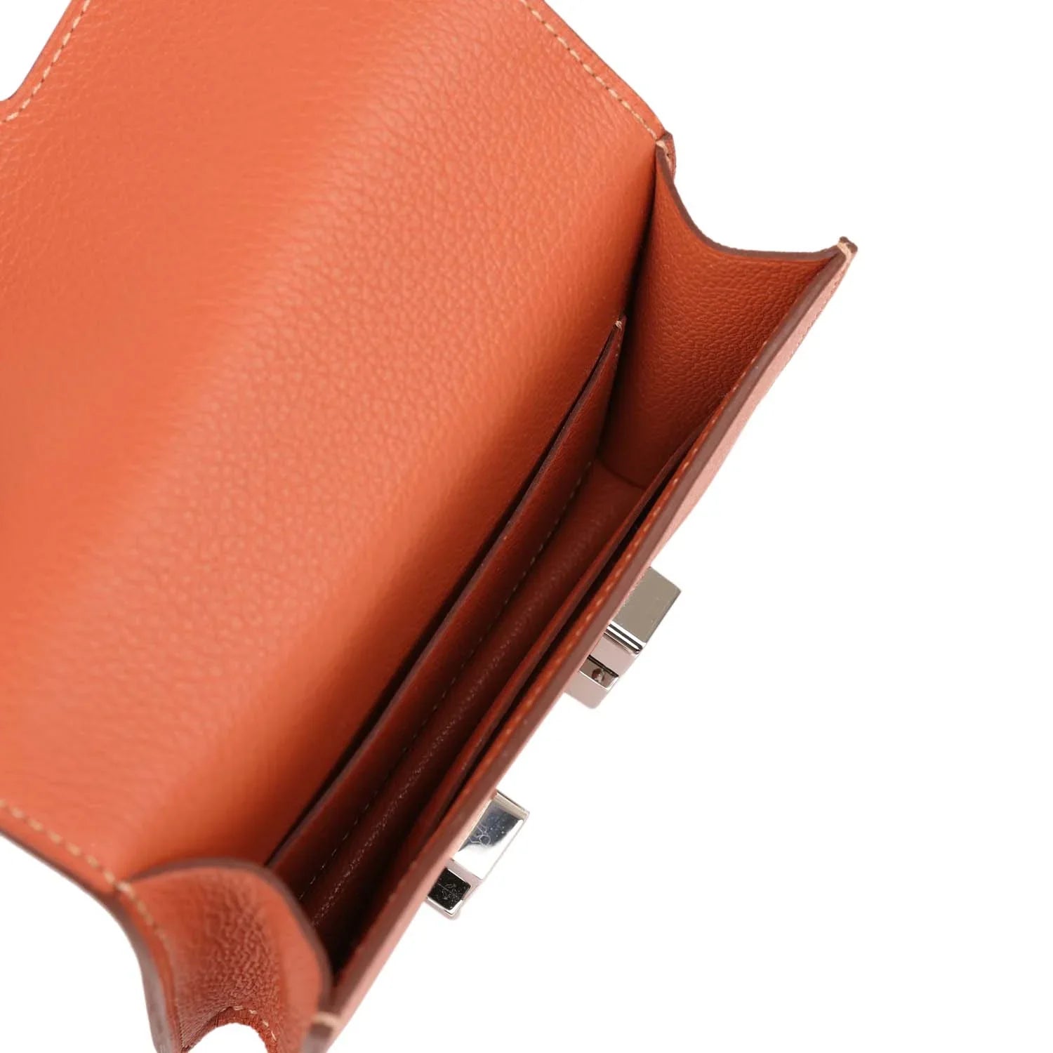 Hermès Constance Slim Wallet Brique Evercolor Palladium Hardware