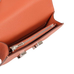 Hermès Constance Slim Wallet Brique Evercolor Palladium Hardware