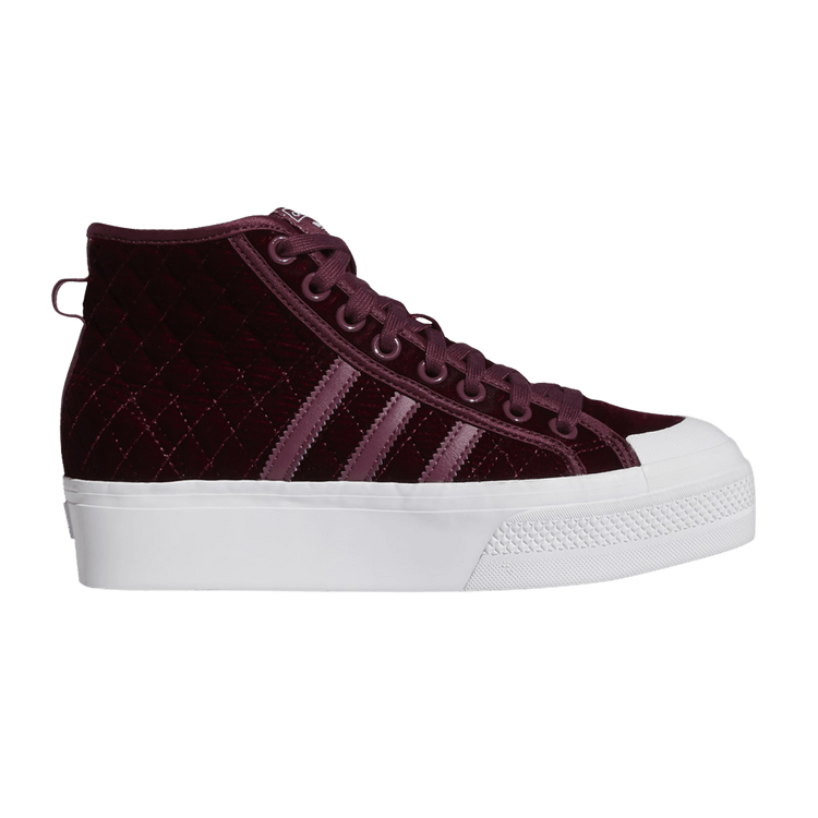 adidas Nizza Platform Mid Victory Crimson Velour (Women's)