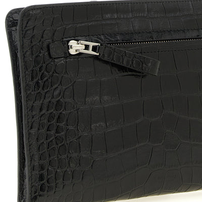 Tom Ford Croc Print Leather Clutch Bag