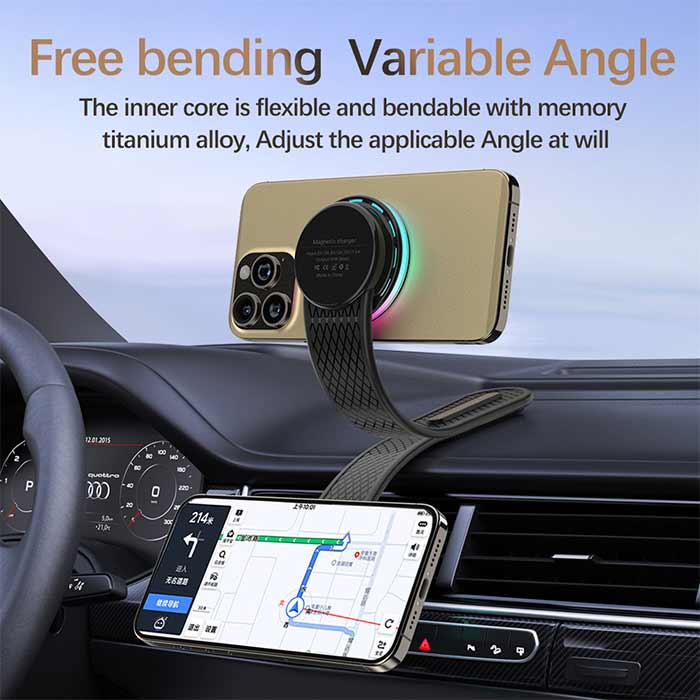 Bendable Magnetic Wireless Charger & Car Mount