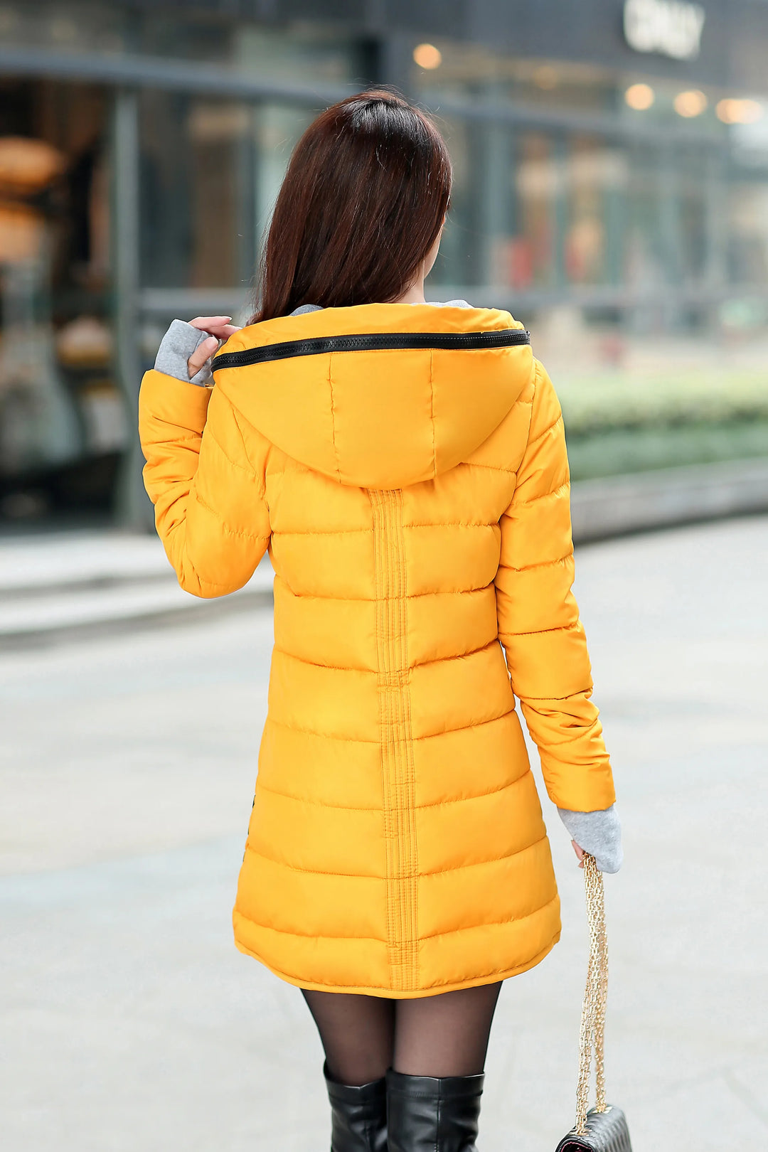 Long Winter Jacket Women Parka Pultra Light Coat Winter Hooded