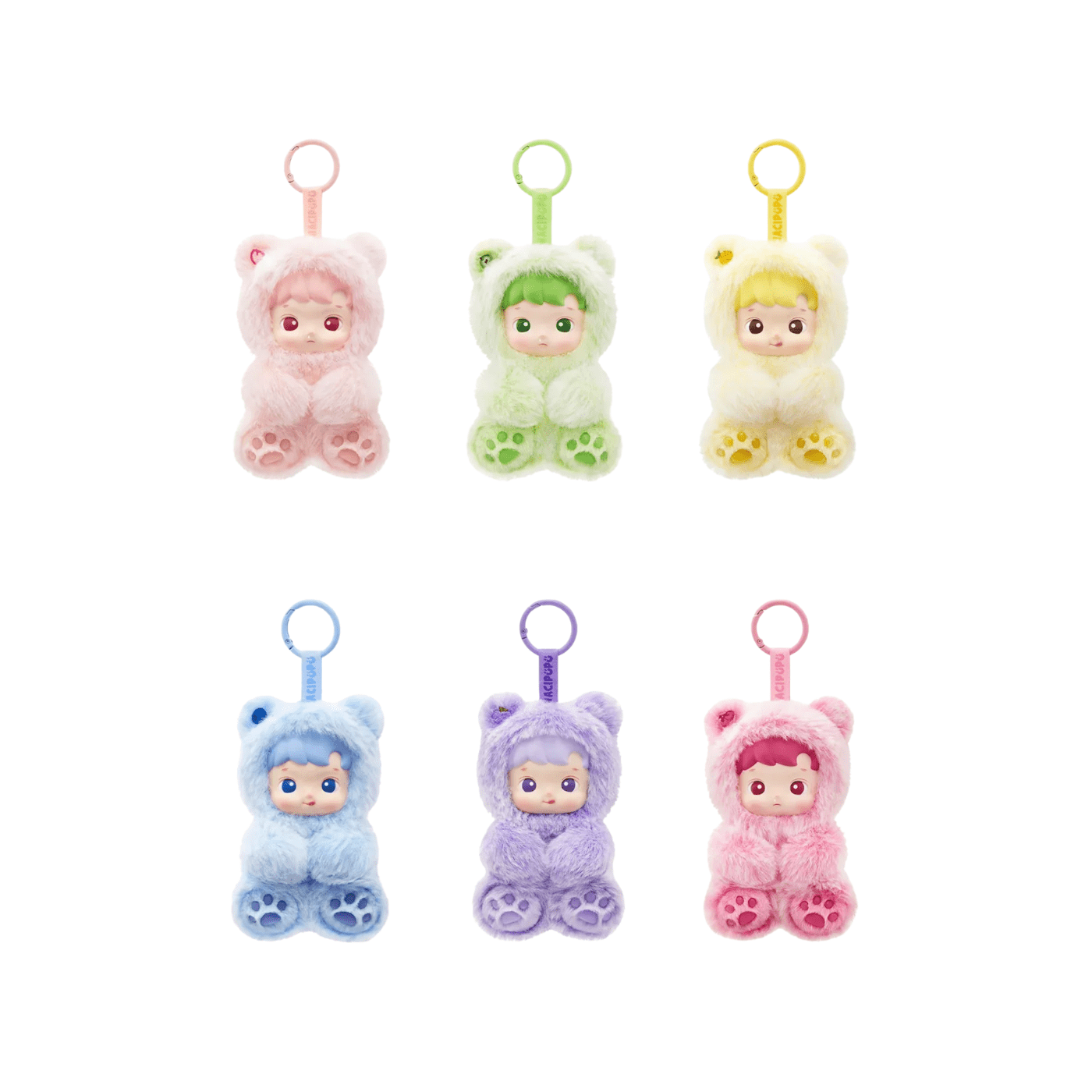 Pop Mart HACIPUPU Gummy Bear Series Vinyl Plush Pendant Sealed Case (6 Blind Box)