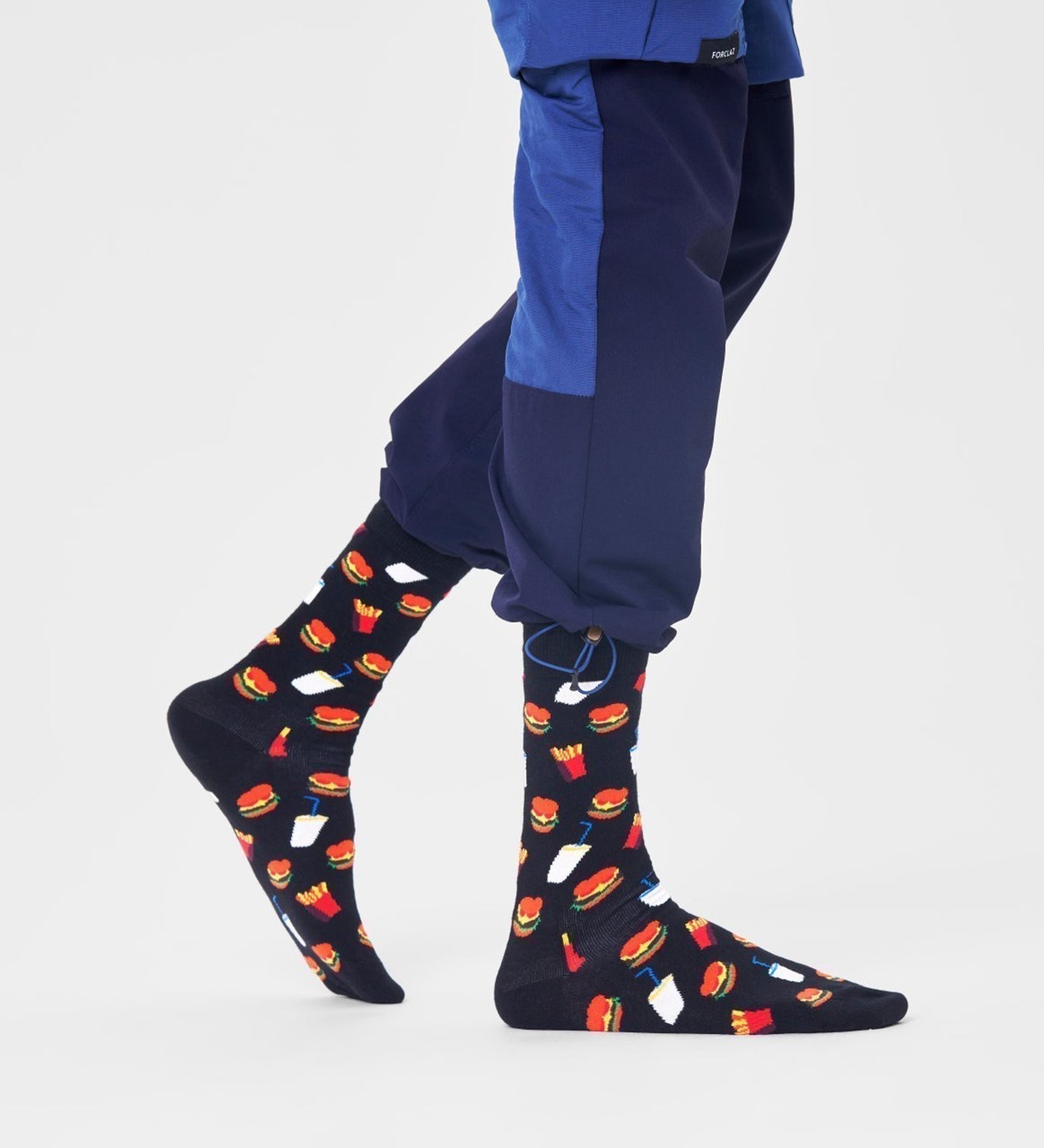 Happy Socks Unisex Hamburger Crew Length Socks for Women and Men