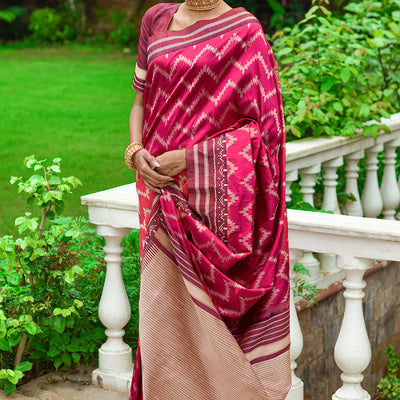 Special Pink Raw Silk Saree