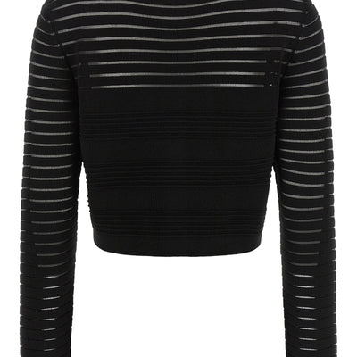 Balmain Semi-transparent Stripes Cardigan