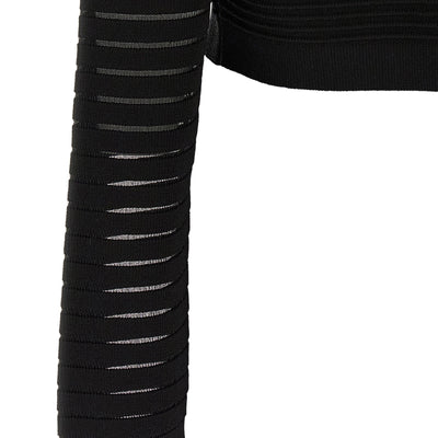 Balmain Semi-transparent Stripes Cardigan