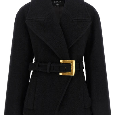 Balmain Anthem Belted Caban