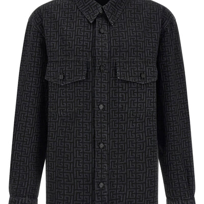Balmain Monogram Pattern Overshirt