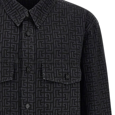 Balmain Monogram Pattern Overshirt