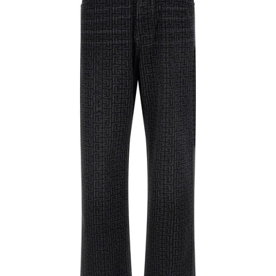 Balmain Monogram Pattern Jeans