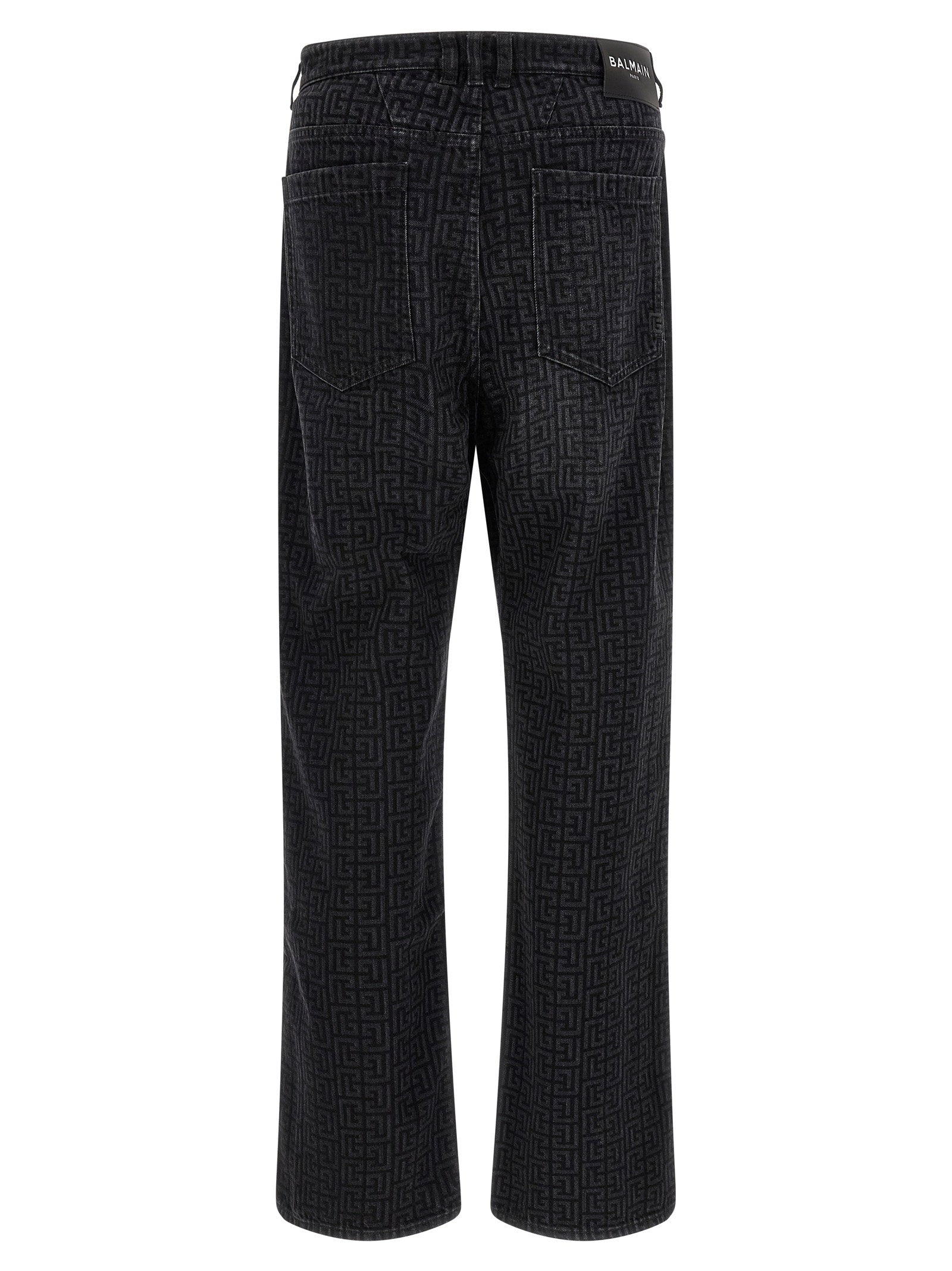 Balmain Monogram Pattern Jeans