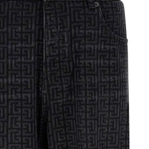 Balmain Monogram Pattern Jeans