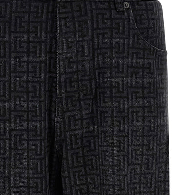 Balmain Monogram Pattern Jeans