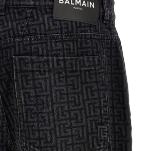 Balmain Monogram Pattern Jeans