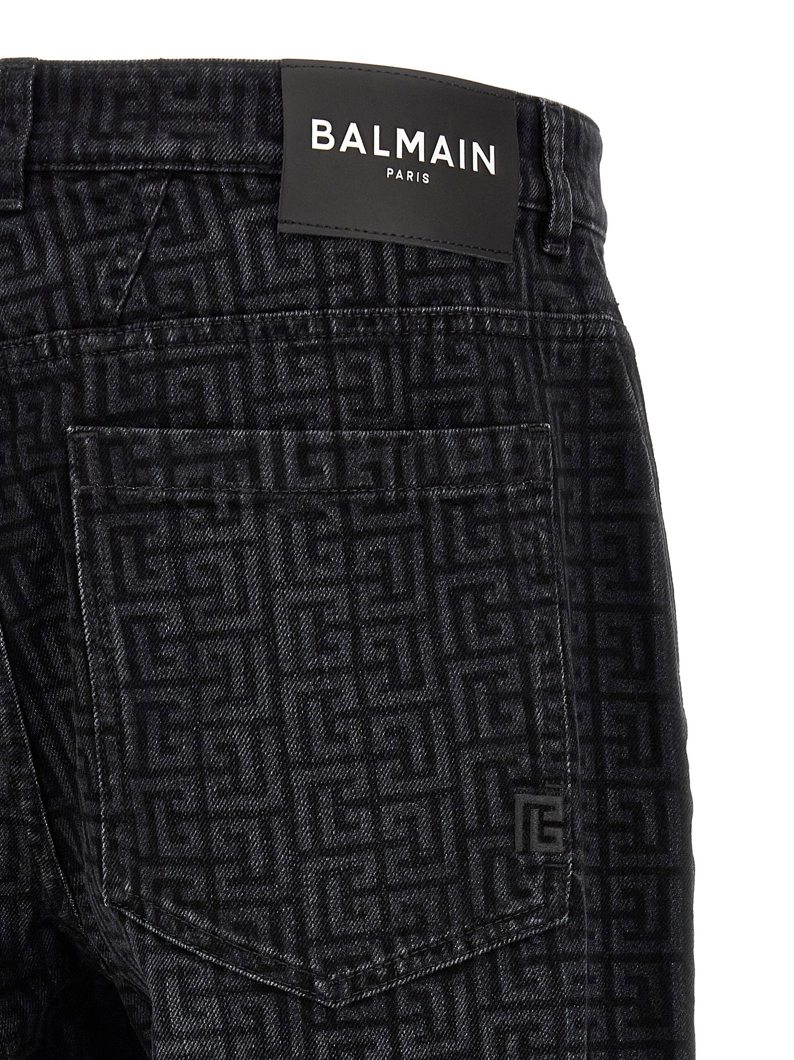 Balmain Monogram Pattern Jeans