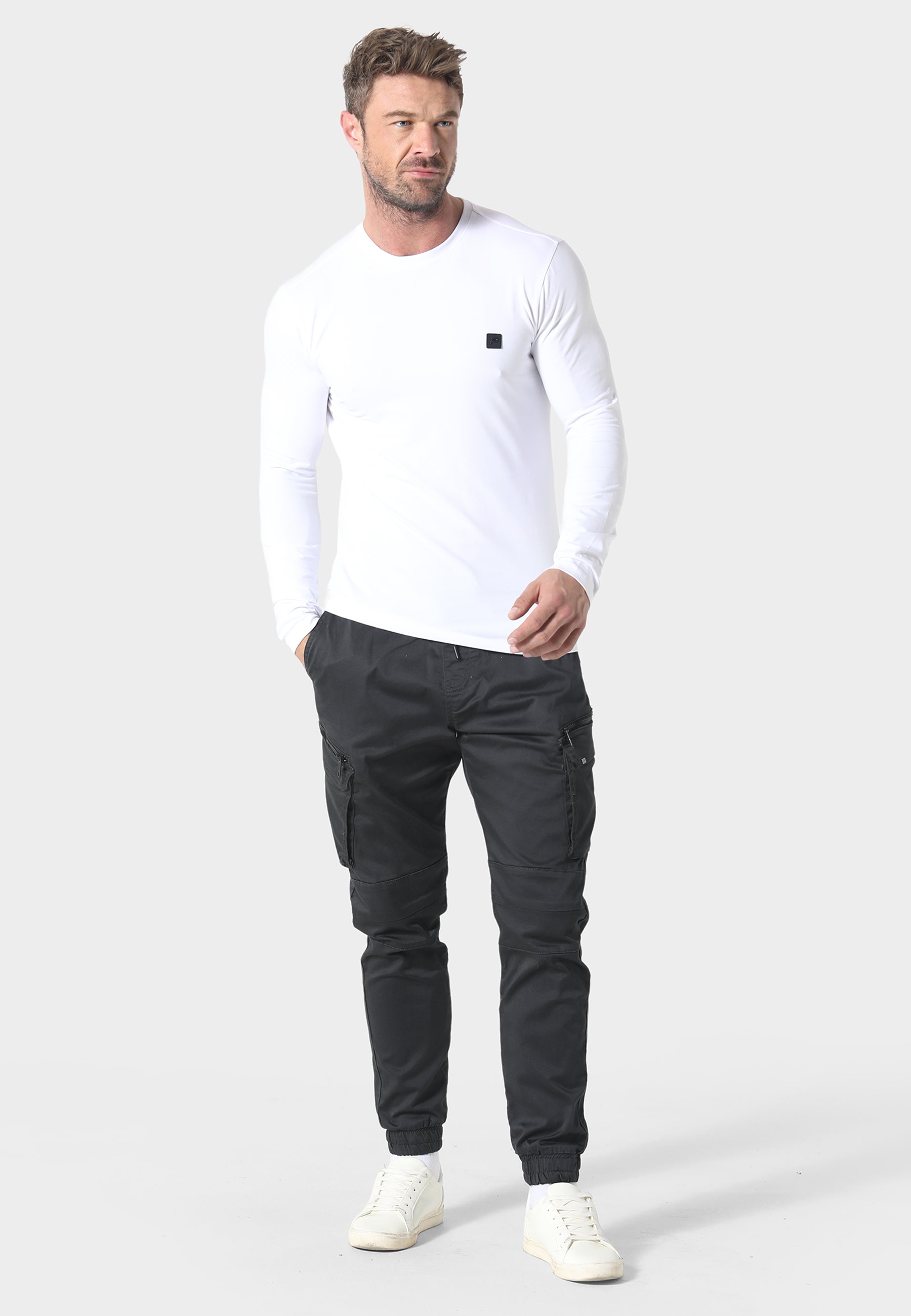 883 Police Highgate L/S White T-Shirt