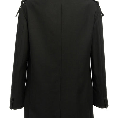 Yohji Yamamoto Single-breasted Blazer With Strap Detail