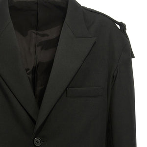 Yohji Yamamoto Single-breasted Blazer With Strap Detail