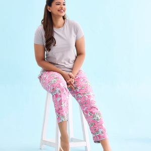 Women Printed Cotton Lounge Pants