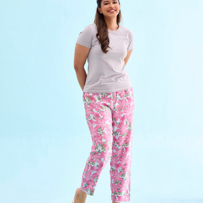Women Printed Cotton Lounge Pants
