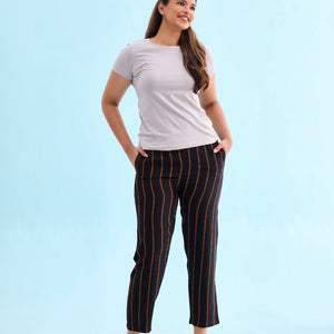 Women Printed Black Woven Viscose Lounge Pant