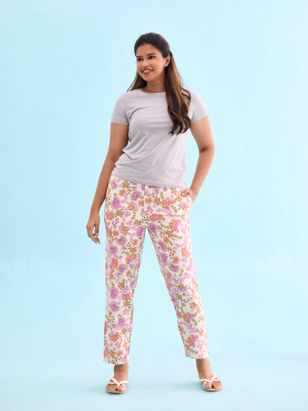Women Printed Woven Viscose Lounge Pants