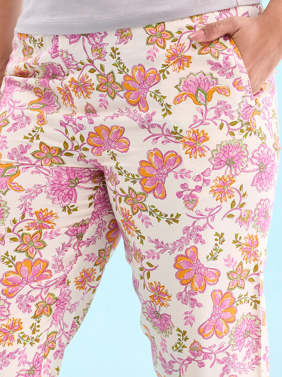 Women Printed Woven Viscose Lounge Pants