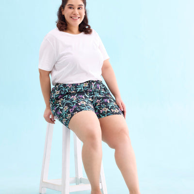 Women Printed Woven Viscose Lounge Shorts