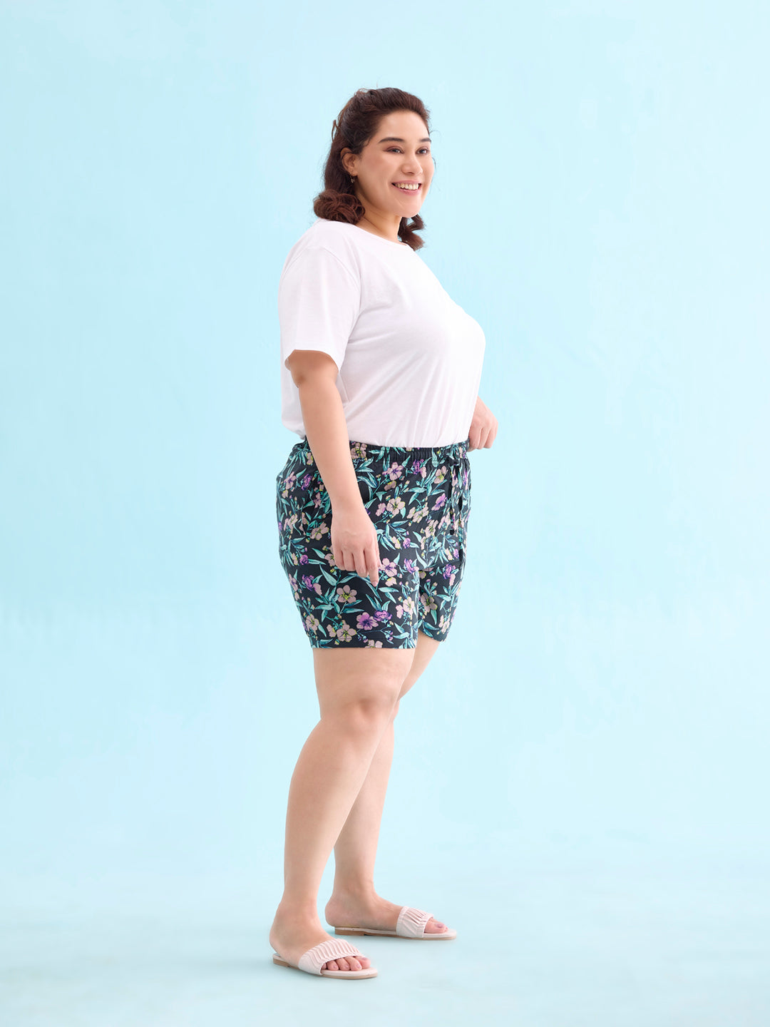 Women Printed Woven Viscose Lounge Shorts