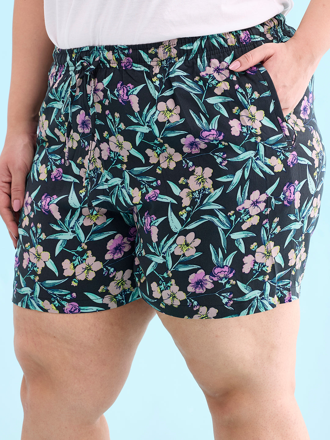 Women Printed Woven Viscose Lounge Shorts