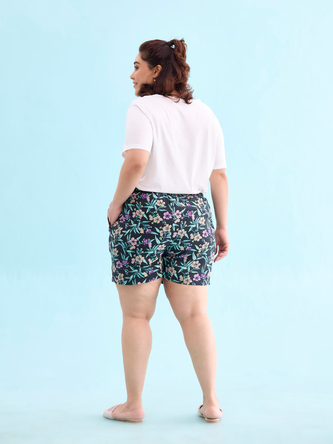 Women Printed Woven Viscose Lounge Shorts