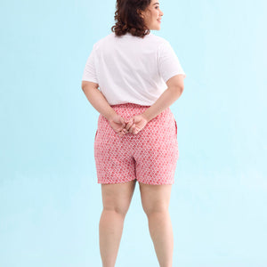Women Printed Medium Pinks Woven Viscose Lounge Shorts