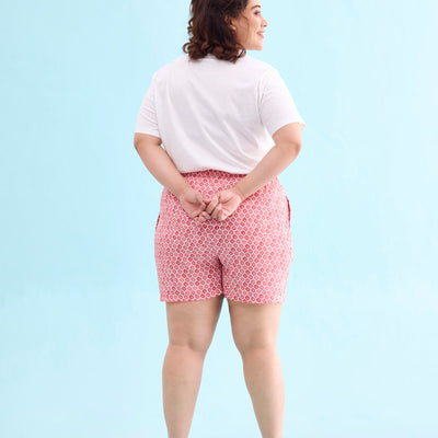 Women Printed Medium Pinks Woven Viscose Lounge Shorts