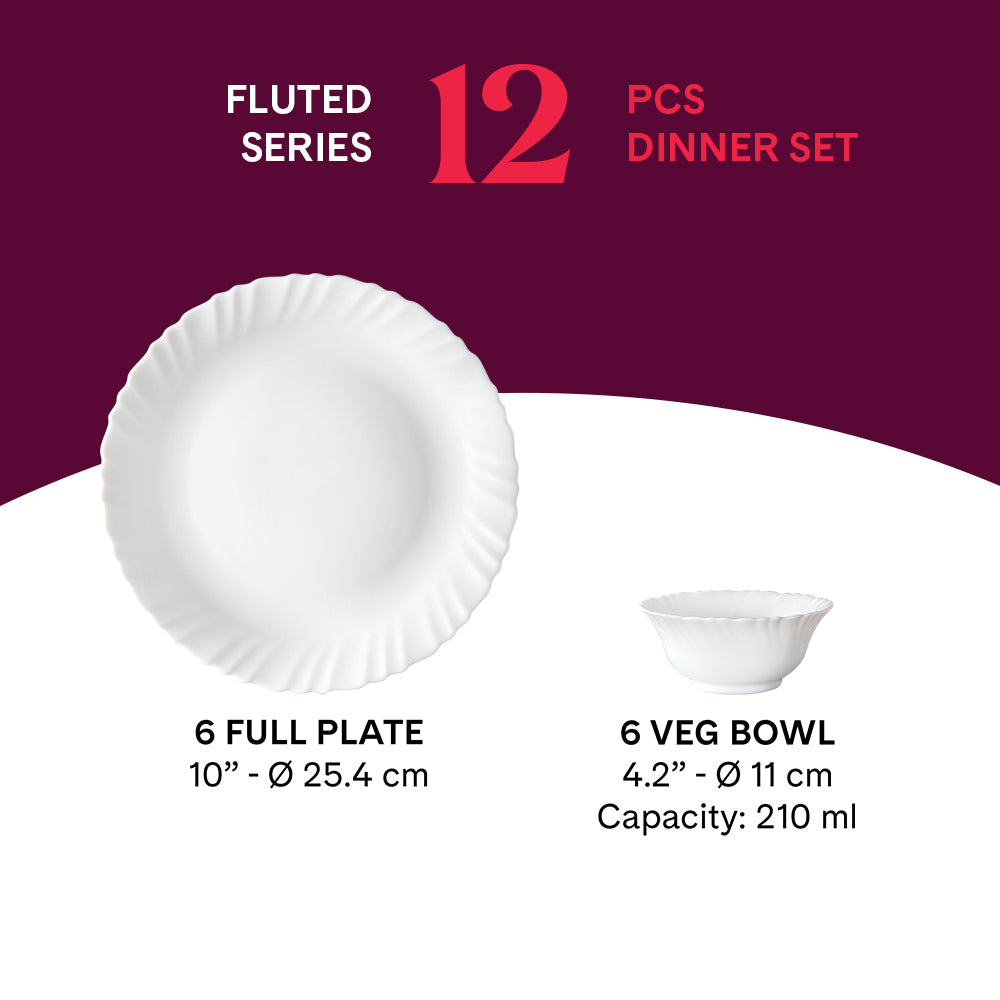 Larah by Borosil, Minerva Dinner Set