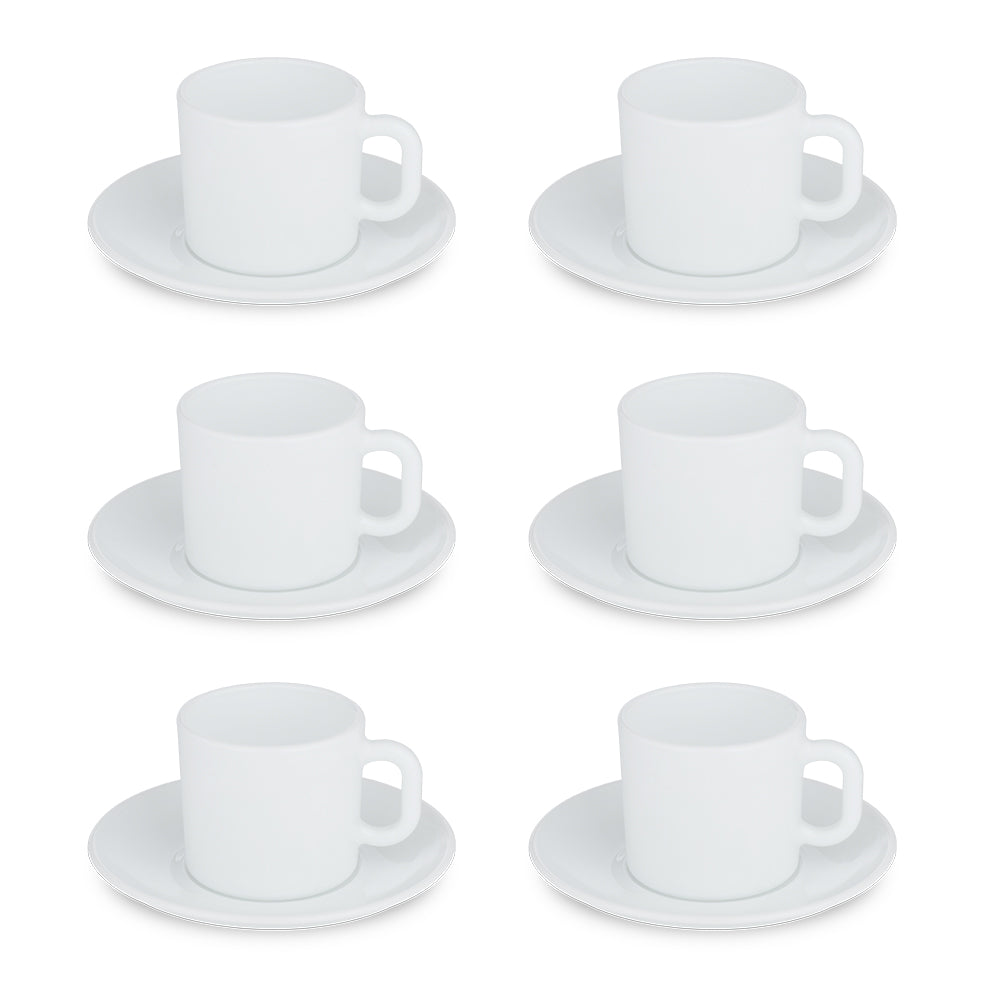 Larah By Borosil White Mug n Saucer Set