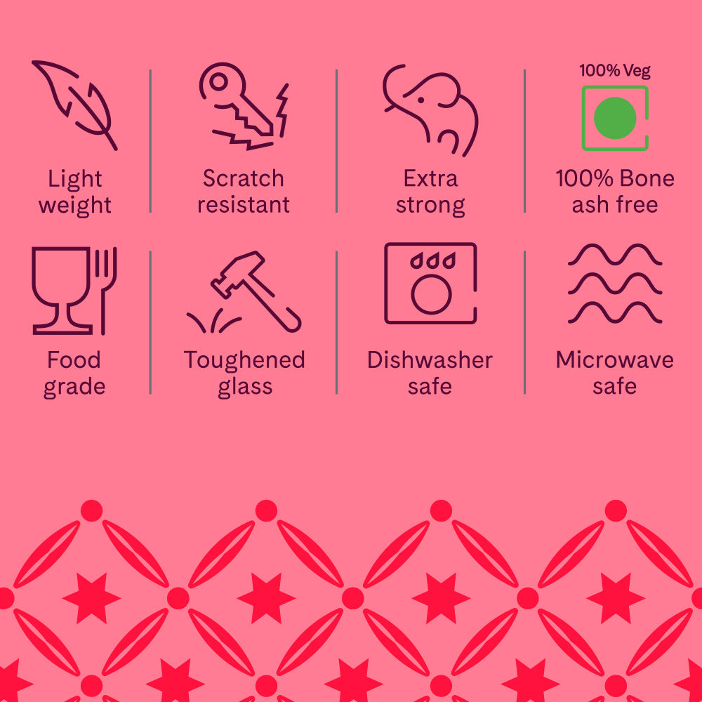 Larah by Borosil, Vesta Dinner Set